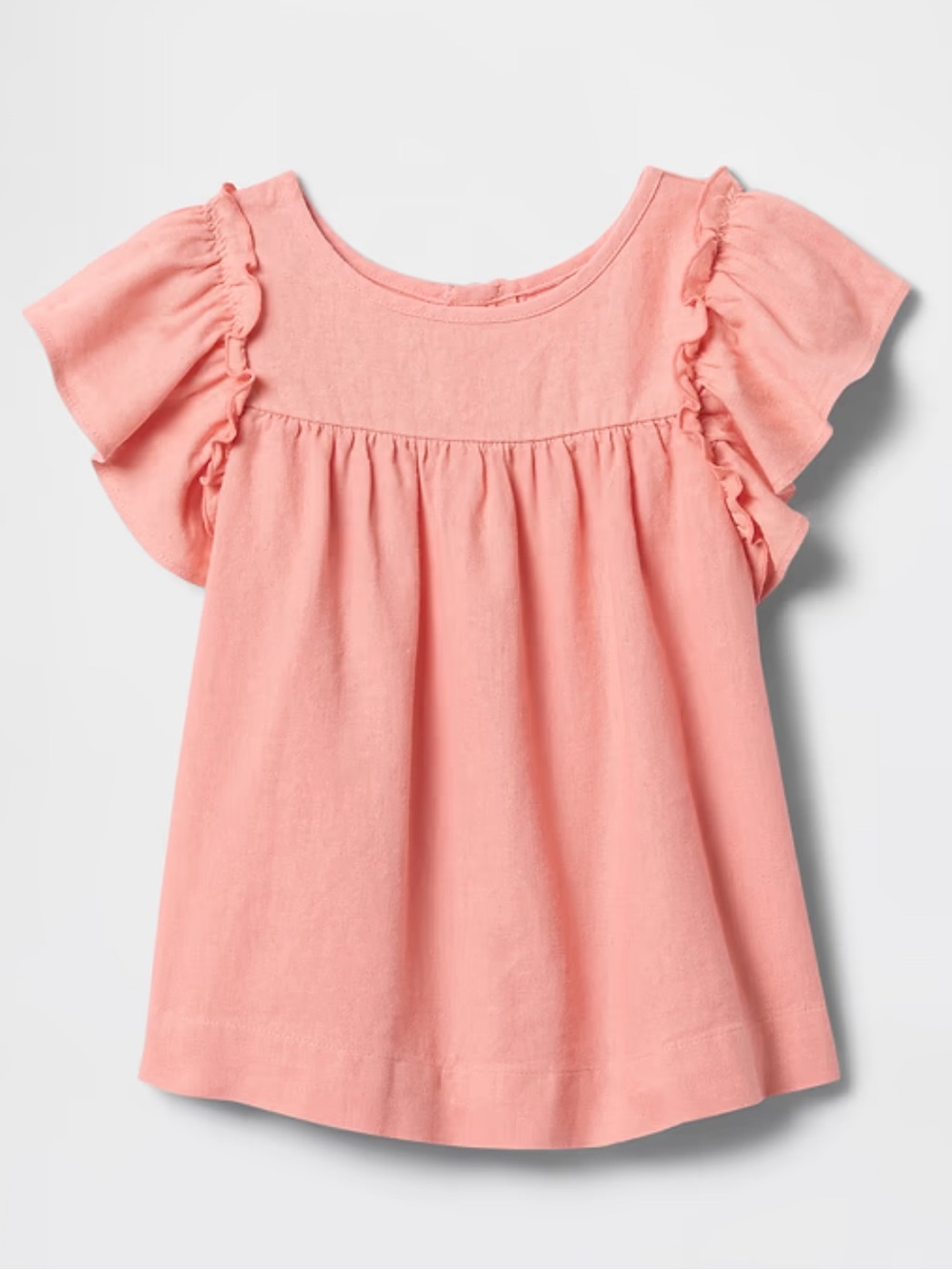 Baby GAP Girls' Pink Ruffle-Sleeve Top/Pants SET